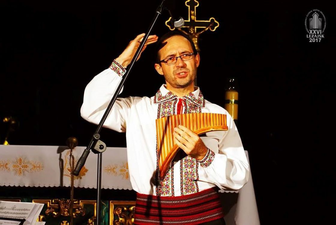 Dumitru Harea o fletni Pana i o koncertach na Podkarpaciu