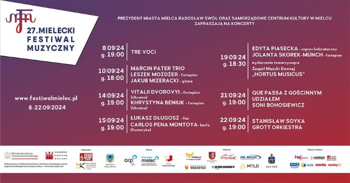 27. Mielecki Festiwal Muzyczny program