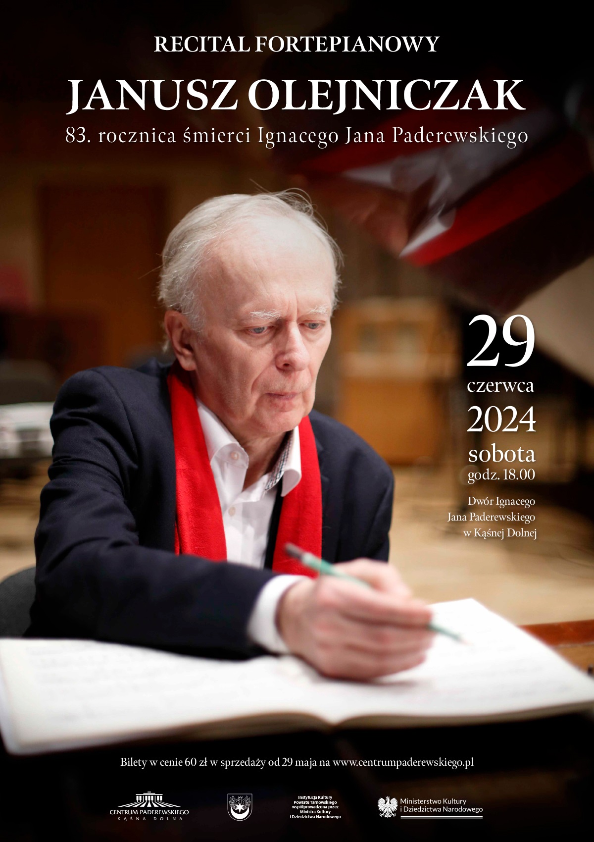 Janusz Olejniczak Recital fortepianowy afisz
