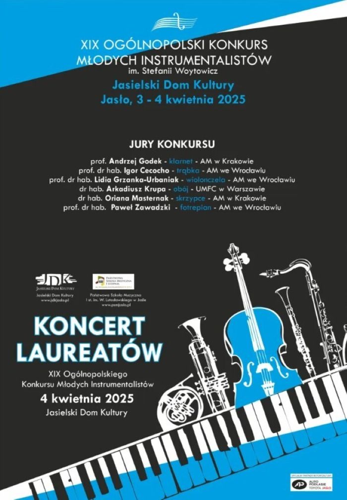 Jasło Ogólnopolski Konkurs Młodych Instrumentalistów afisz