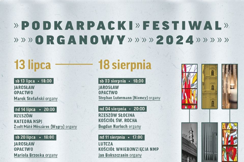 Podkarpacki Festiwal Organowy 2024 - w Jarosławiu i Sedziszowie