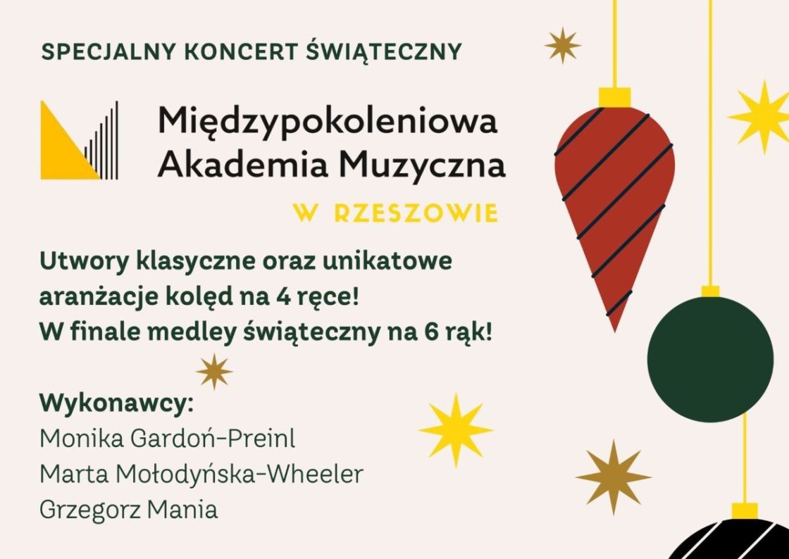 Międzypokoleniowa Akademia Muzyczna w Rzeszowie - Koncert świąteczny